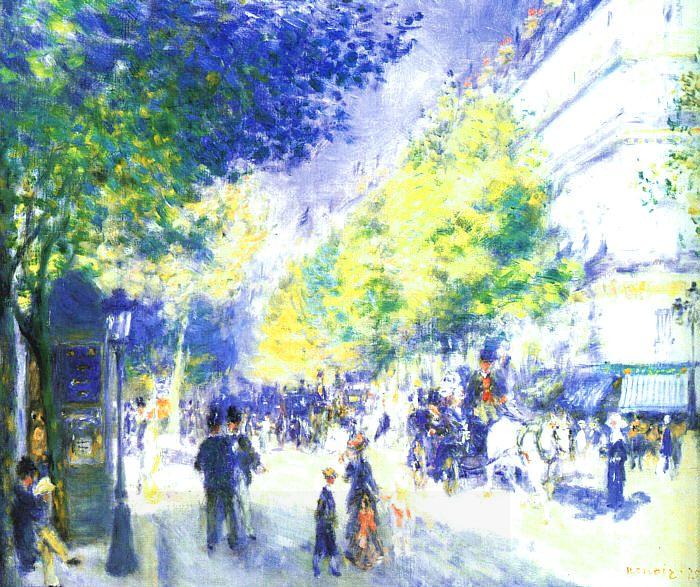 Pierre Renoir Les Grands Boulevards China oil painting art